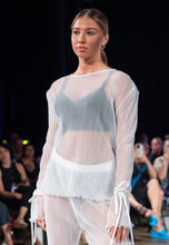 Load image into Gallery viewer, ODESA Pleated Tulle Top
