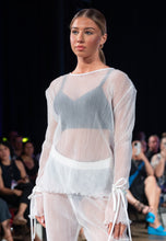 Load image into Gallery viewer, ODESA Pleated Tulle Top