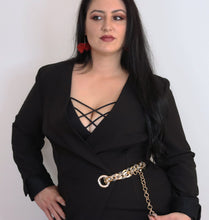Load image into Gallery viewer, LAST SIZES*  AYLA Chain Wrap Blazer