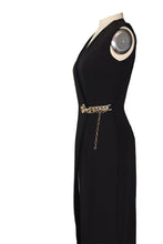 Load image into Gallery viewer, LAST SIZES* ALBA Sleeveless Chain Midi Wrap Blazer Dress