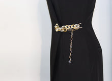 Load image into Gallery viewer, LAST SIZES* ALBA Sleeveless Chain Midi Wrap Blazer Dress