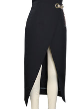 Load image into Gallery viewer, ALBA Sleeveless Chain Midi Wrap Blazer Dress

