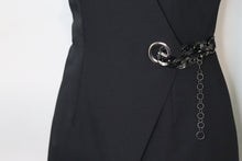 Load image into Gallery viewer, LAST SIZES* ALBA Sleeveless Chain Midi Wrap Blazer Dress