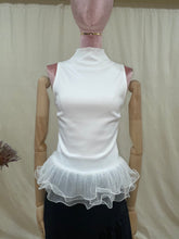 Load image into Gallery viewer, LAST SIZES*  INDI Tulle Frill Hem Bodycon Top